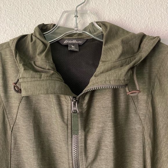 Eddie Bauer Khaki Nylon Polyester Breathable Hooded Parka size L - Picture 4 of 15